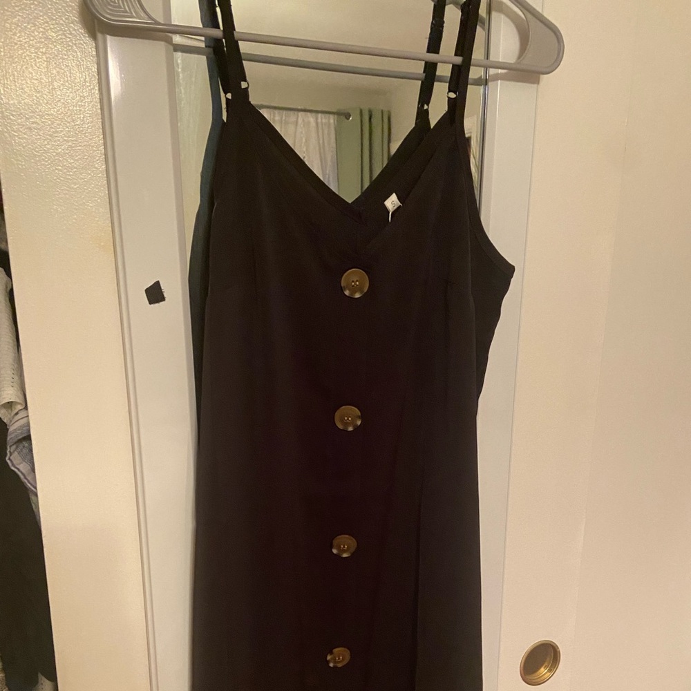 Black tank top button down dress size S